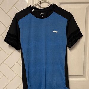 Men's Blue and Black Athletic Shirt